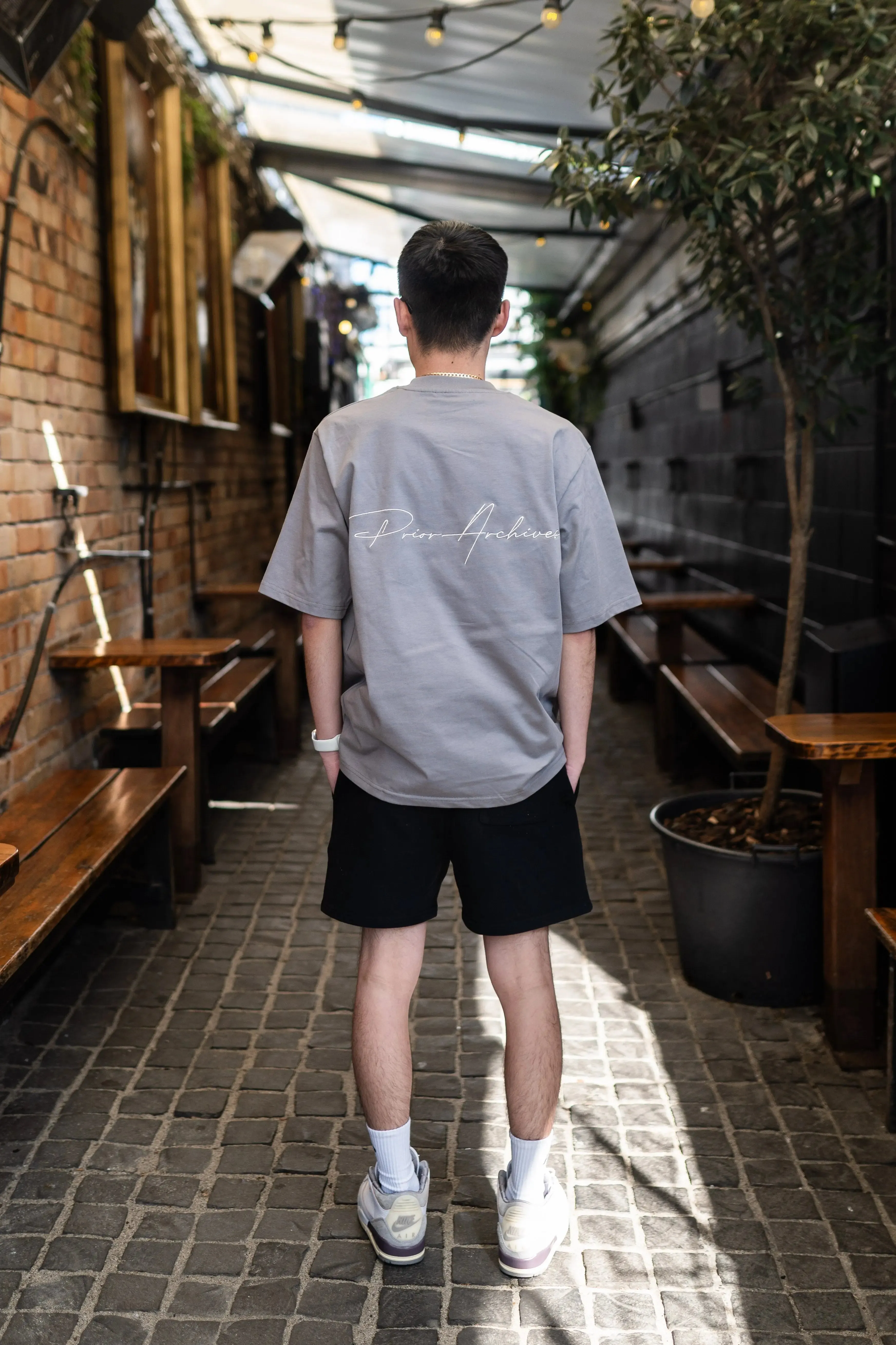 Prior Embroidery Logo Oversized T-shirt Soot