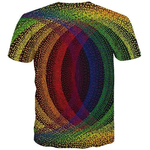 Psychedelic T shirts Men Colorful Tshirt Anime Abstract Tshirts Novelty Punk T-shirts 3d Gothic Tshirts Cool Short Sleeve