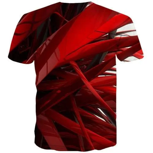 Psychedelic T shirts Men Red Tshirt Anime Punk Shirt Print Harajuku T shirts Funny Abstract Tshirts Casual Short Sleeve Hip hop