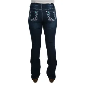 Pure Western Womens Madison Boot Cut Jean 32" Leg Midnight