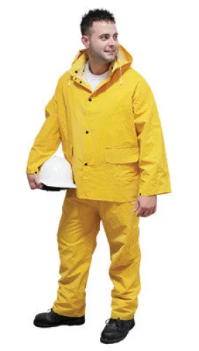 Radnor Large Yellow .35 mm Polyester And PVC 3 Piece Rain Suit