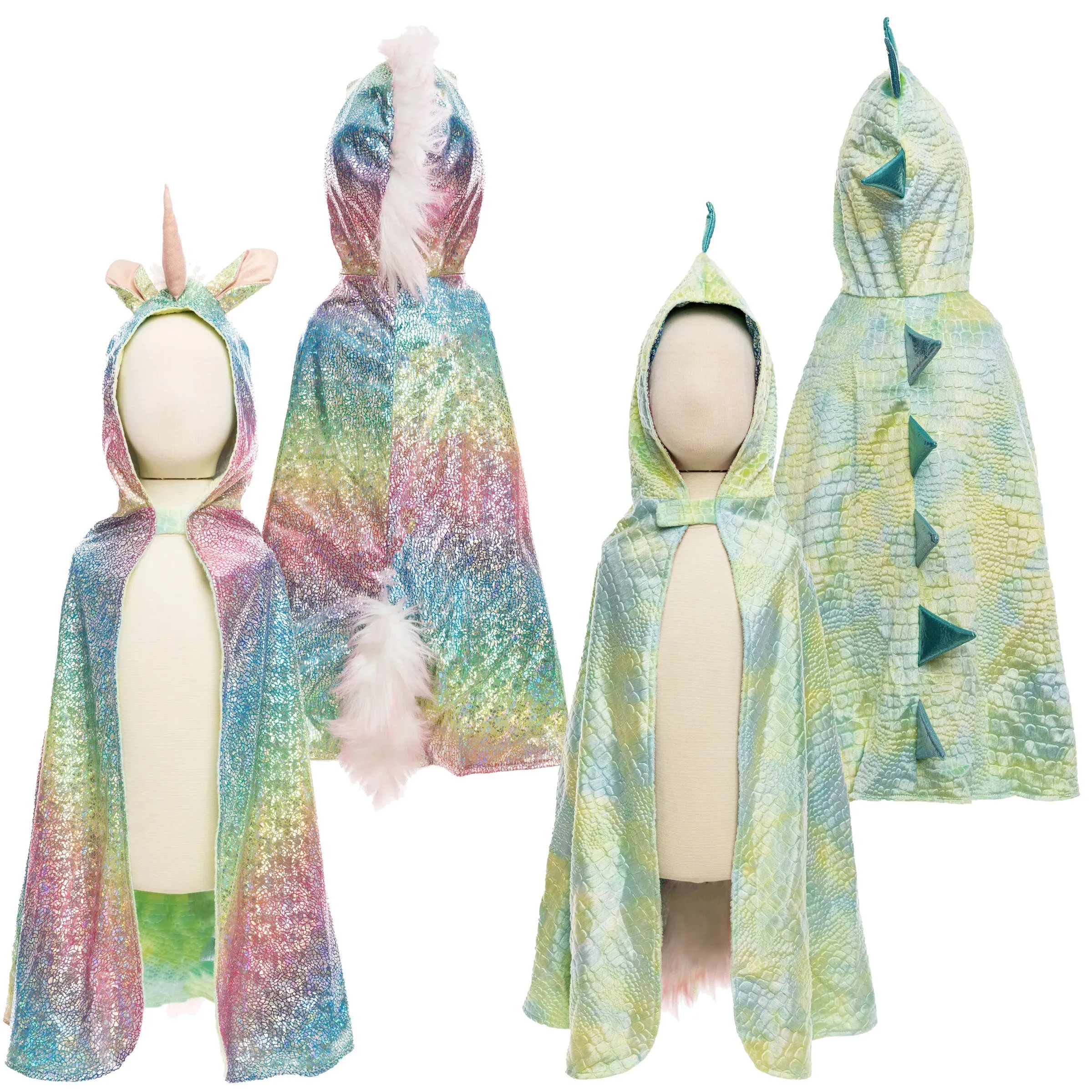 rainbow unicorn dragon reversible cape 5-6