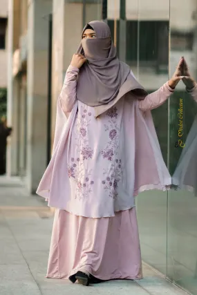 Rasna Cape Dress Pastel Purple