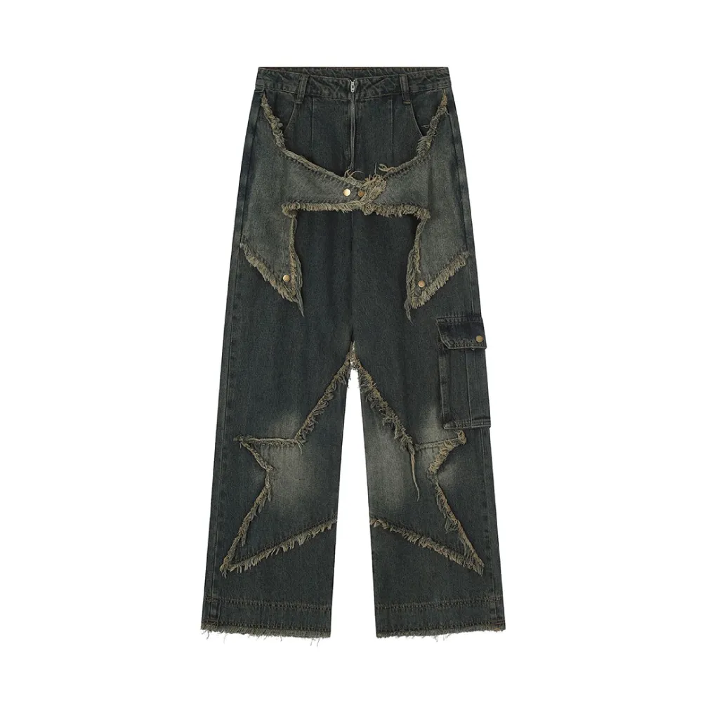 Raw Hem Star Jeans