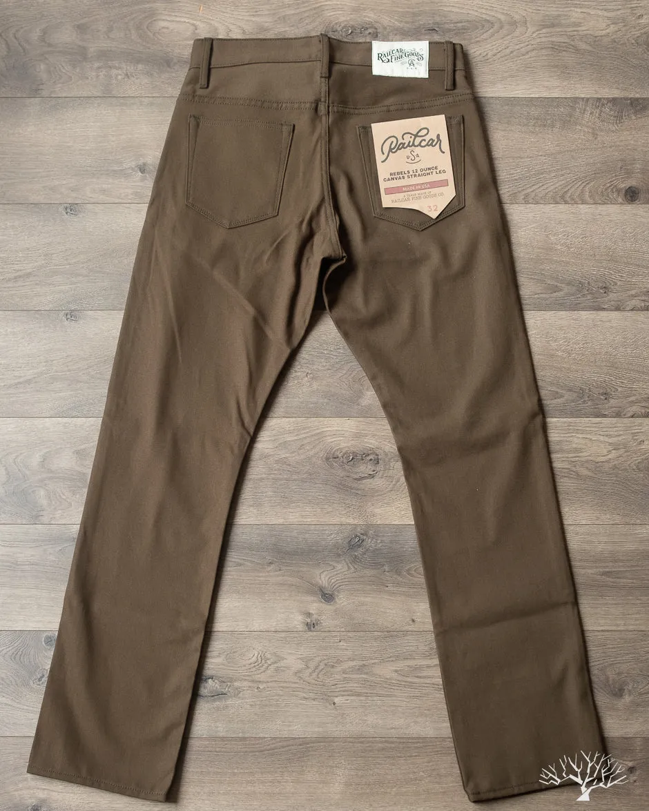 Rebels Duck Canvas Pants - Seaweed Green