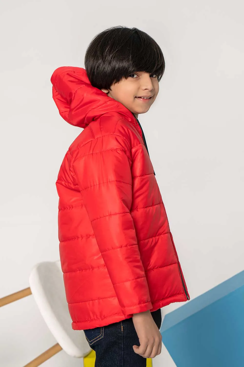 Red Hooded Puffer - Boys