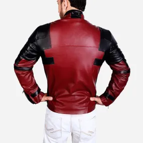 Ryan Reynolds Deadpool Red And Black Leather Jacket