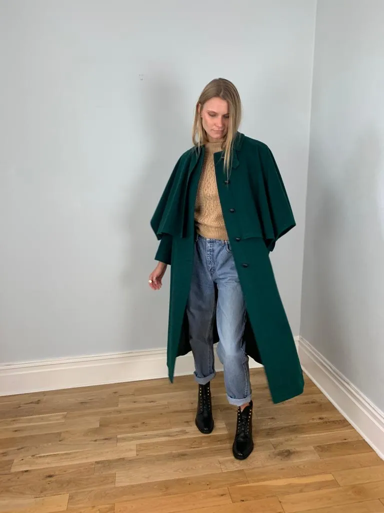 Salko 1970's alpaca, wool mix cape coat