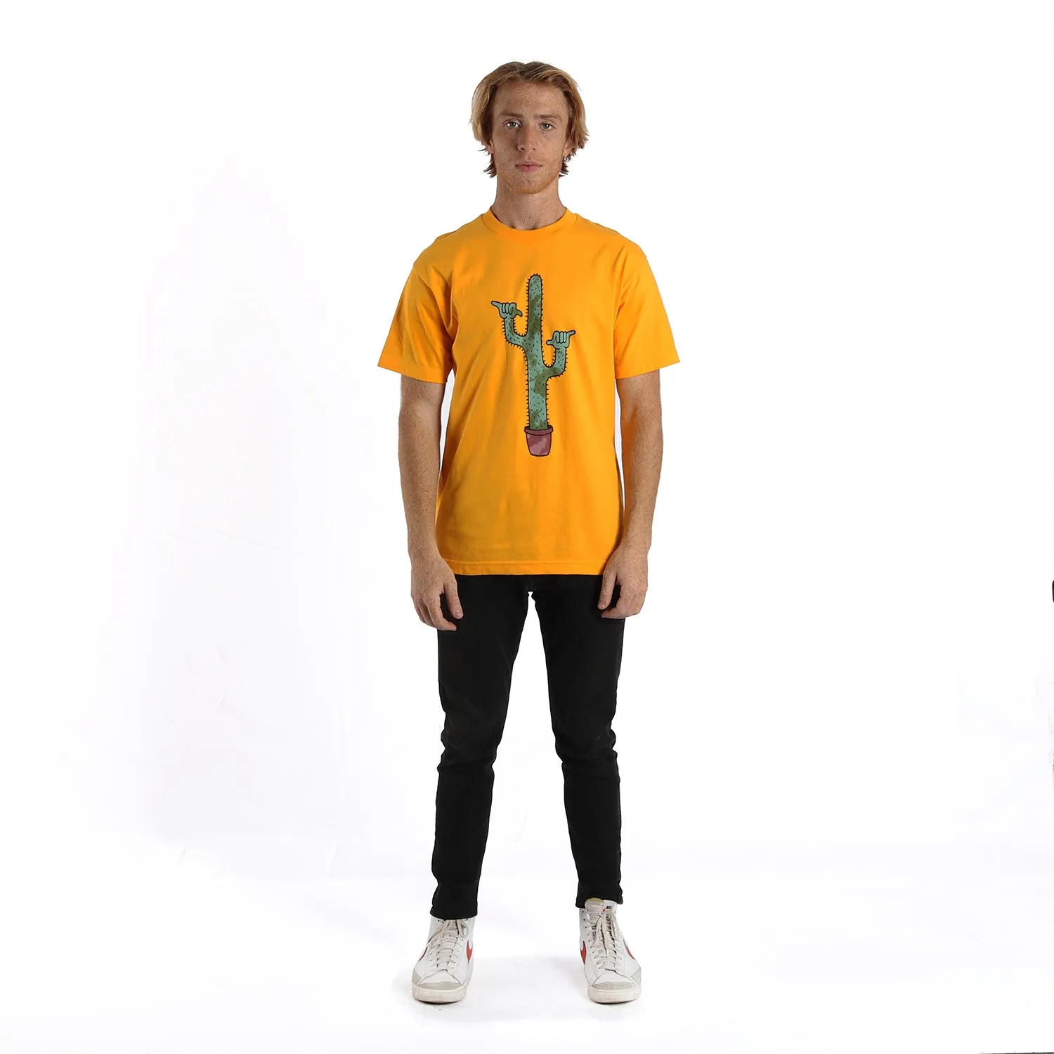 Shaka Saguaro Cactus yellow-honey tee by Altru Apparel