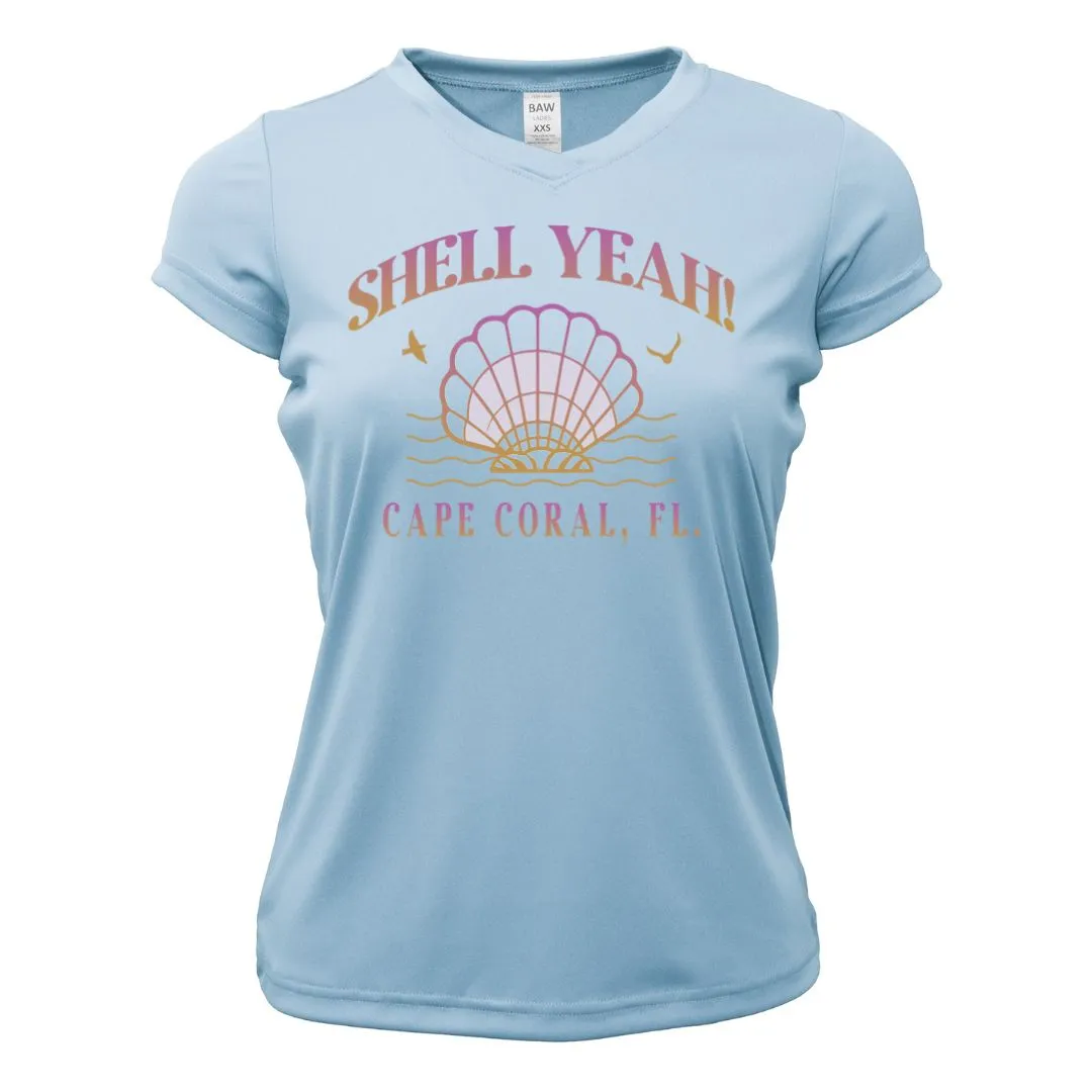 Shell Yeah Sun Shirt - Women UPF50 Sun Protection Graphic Tee