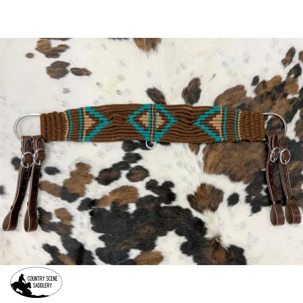 Showman ® Mohair Wool Multi-Strand Tripping Collar - Brown/Teal