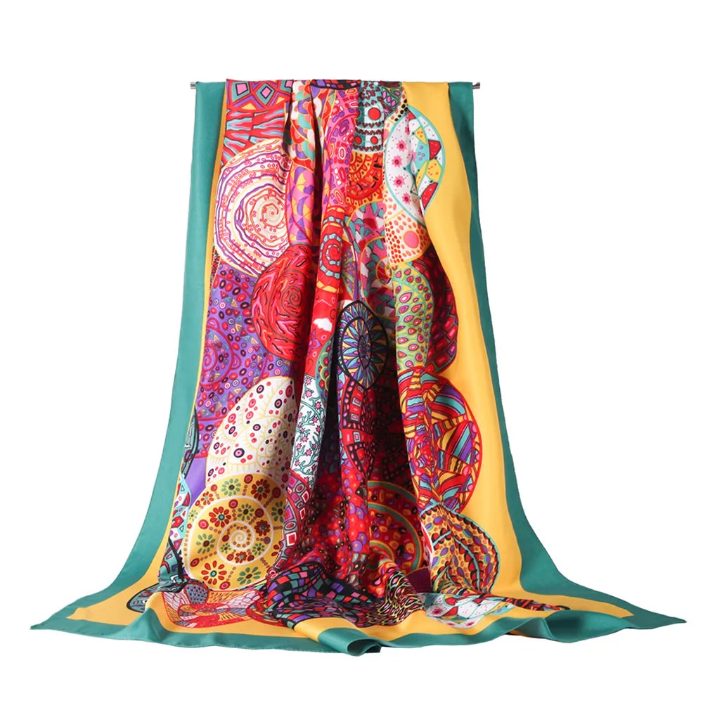 Silk Colorful Snail Pattern Ladies Scarf Silk Autumn Style