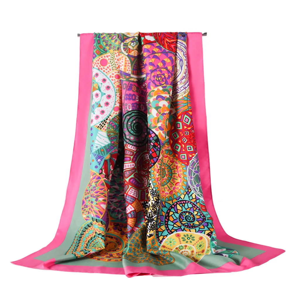 Silk Colorful Snail Pattern Ladies Scarf Silk Autumn Style