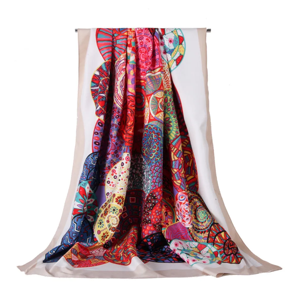 Silk Colorful Snail Pattern Ladies Scarf Silk Autumn Style