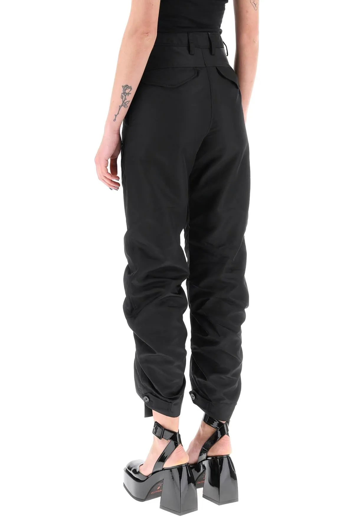 Simone rocha adjustable satin cargo pants