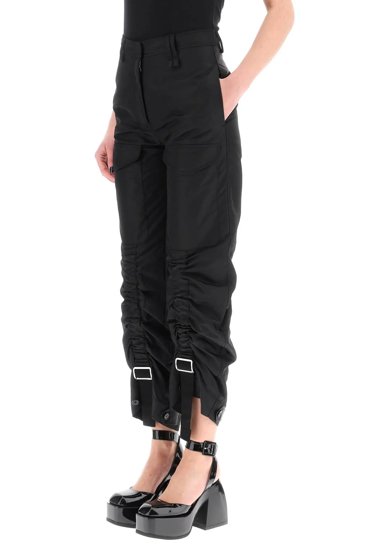 Simone rocha adjustable satin cargo pants