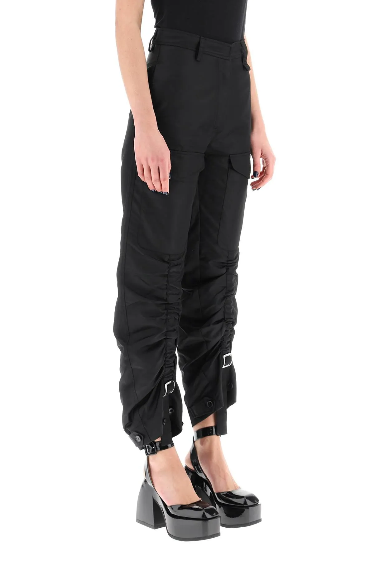 Simone rocha adjustable satin cargo pants