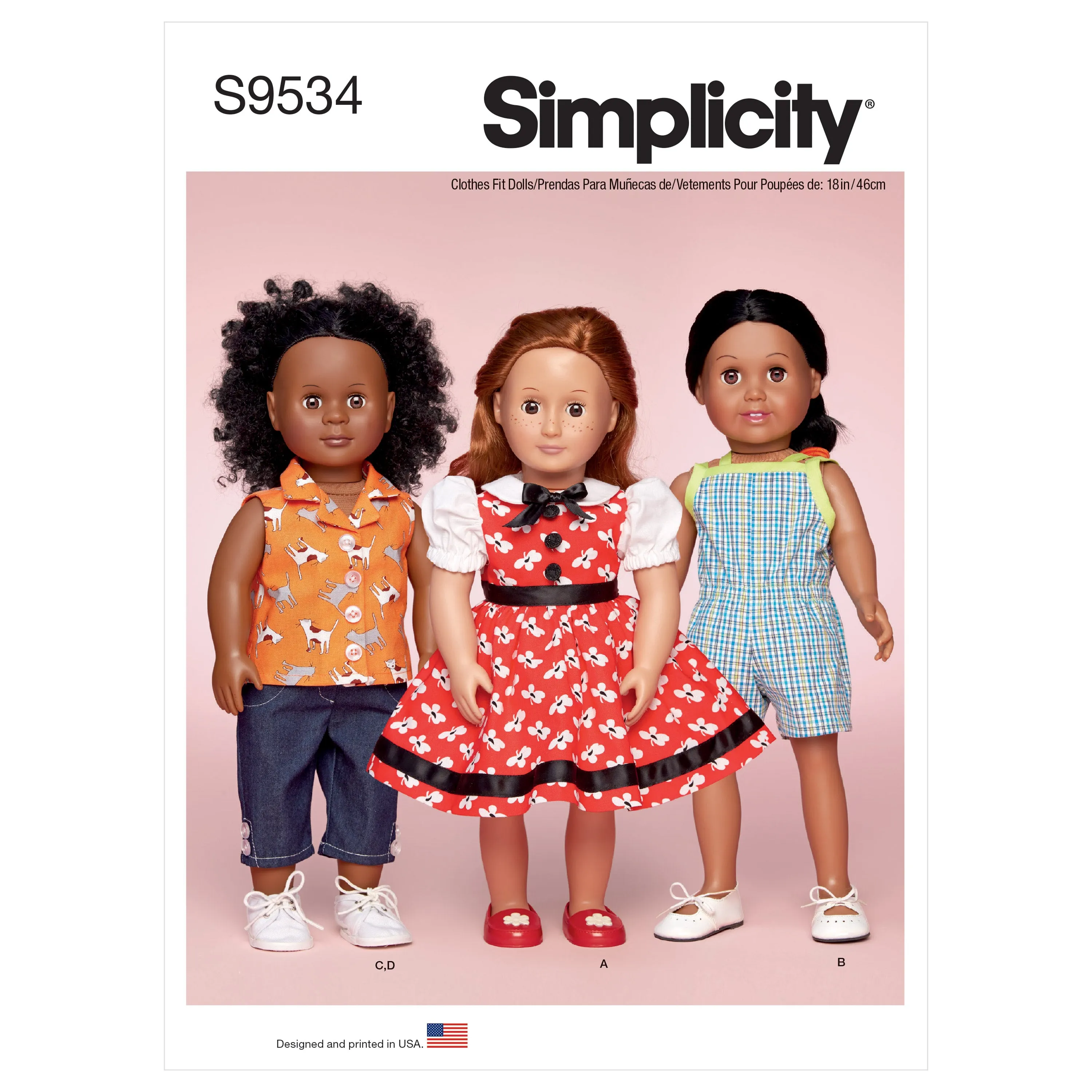 Simplicity Pattern 9534 18" Doll Clothes