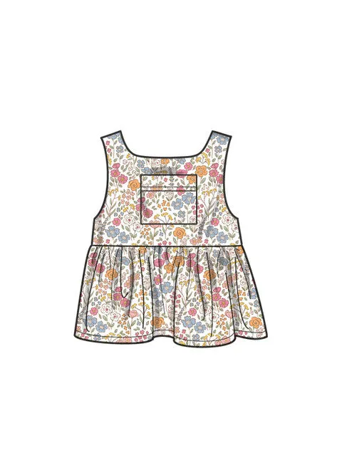 Simplicity Pattern 9932 Toddlers' Dress, Top and Pants