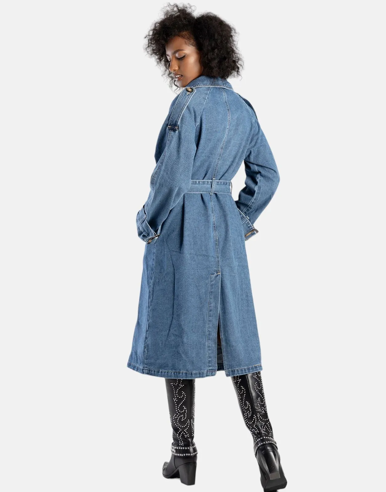 Sissy Boy Denim Trench Coat Mid Vintage