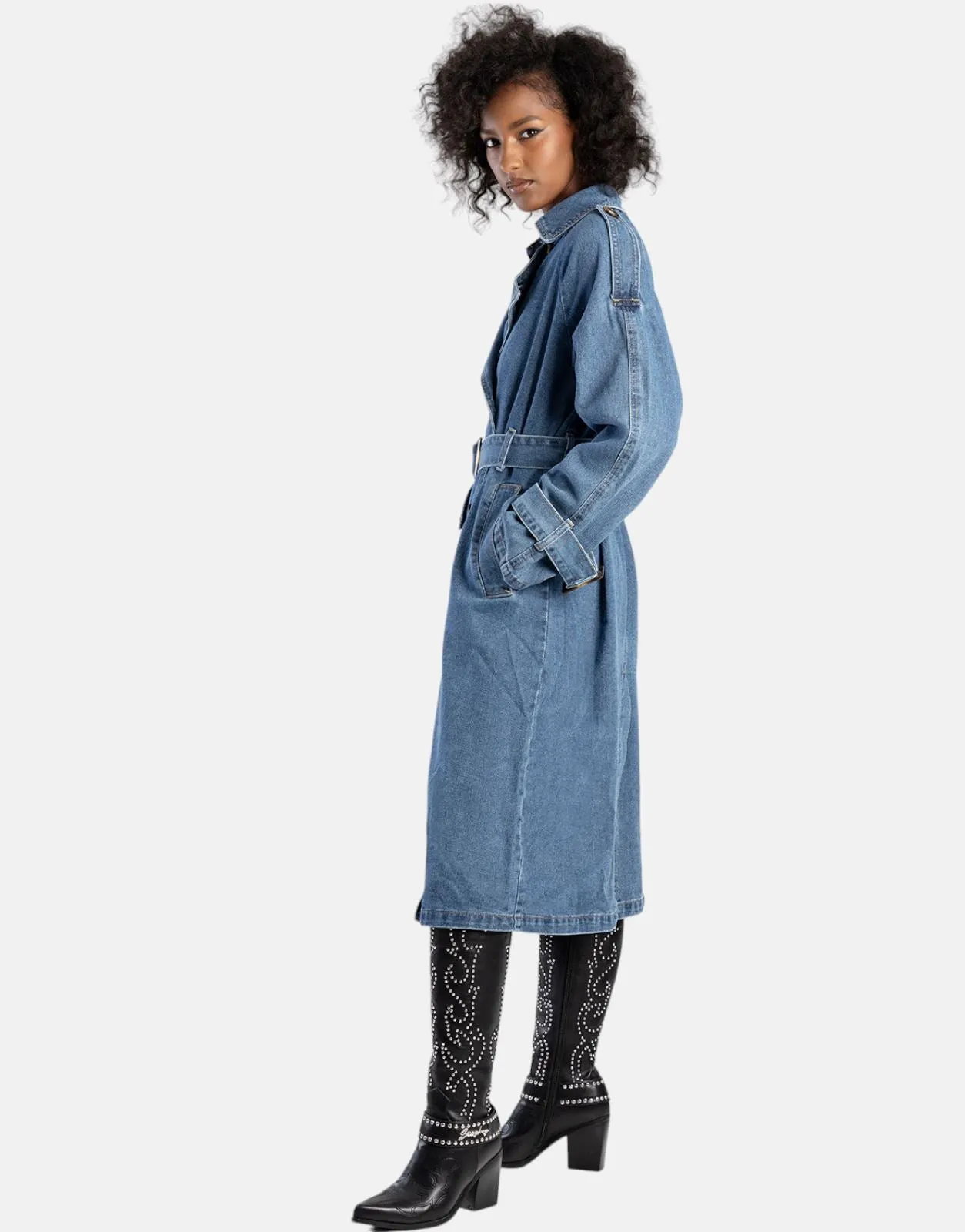 Sissy Boy Denim Trench Coat Mid Vintage