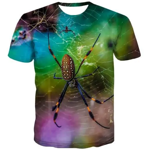 Spider T shirts Men Hip Hop Tshirts Novelty Lovely Tshirt Printed Harajuku Tshirts Cool Funny Shirt Print Short Sleeve T shirts