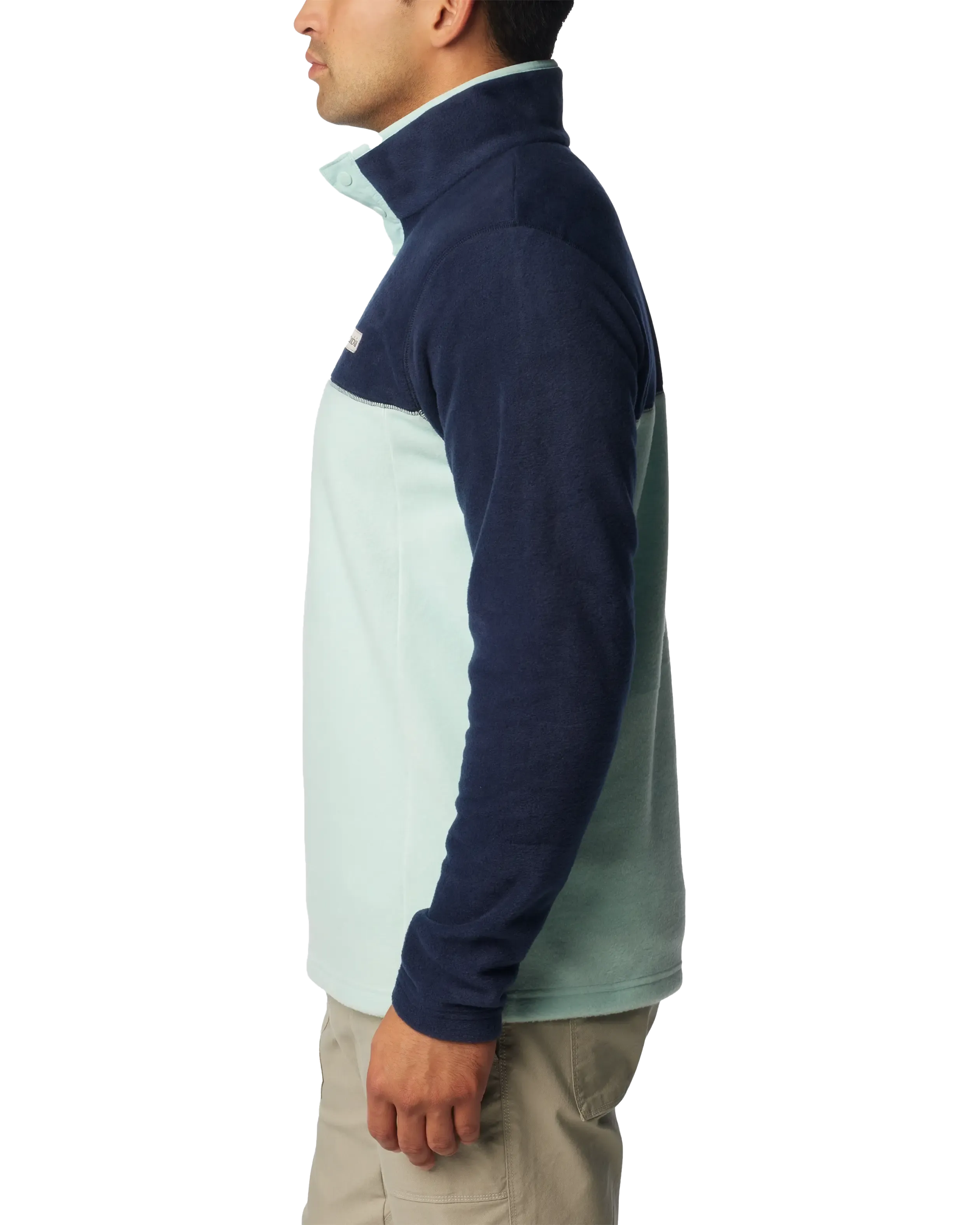 Steens Mountain Half Snap Fleece Jacket in Spray & Collegiate Navy