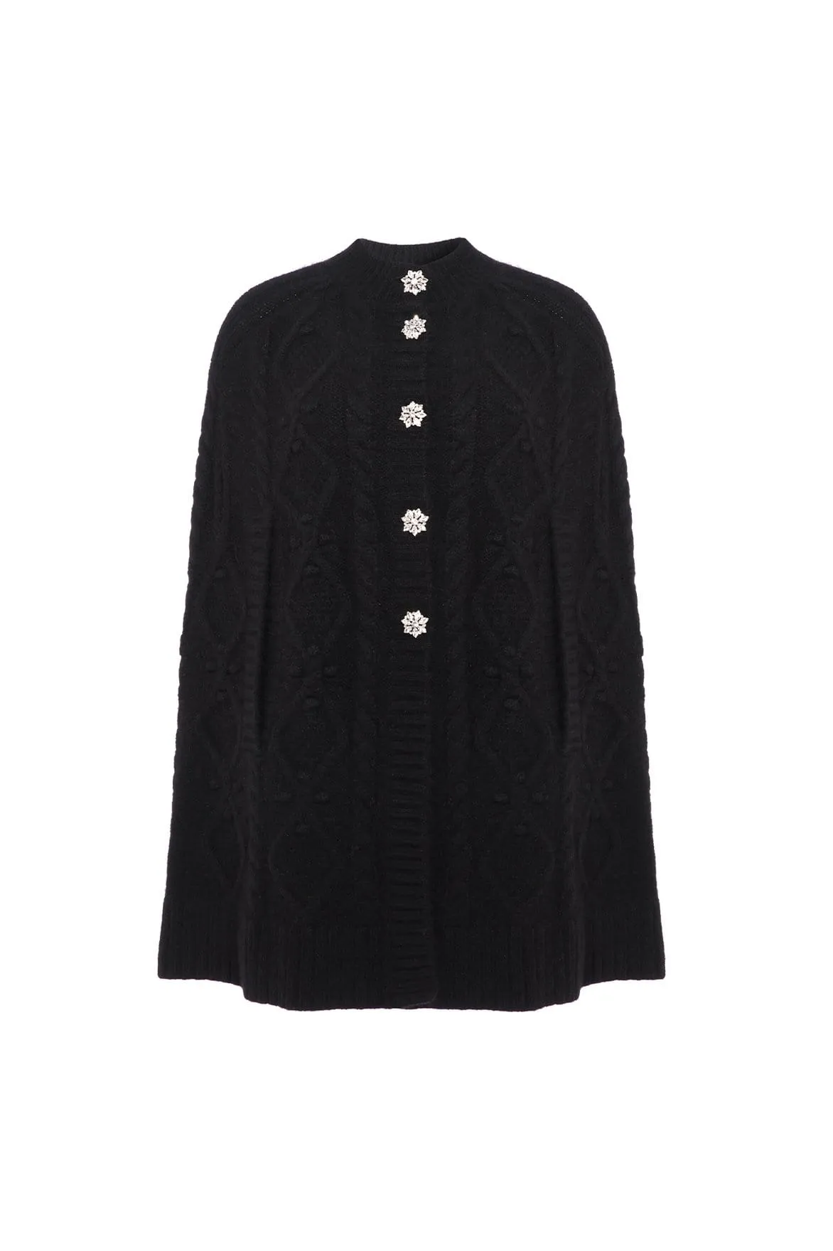 Sylvie Cable Jewelled Knee Length Cape