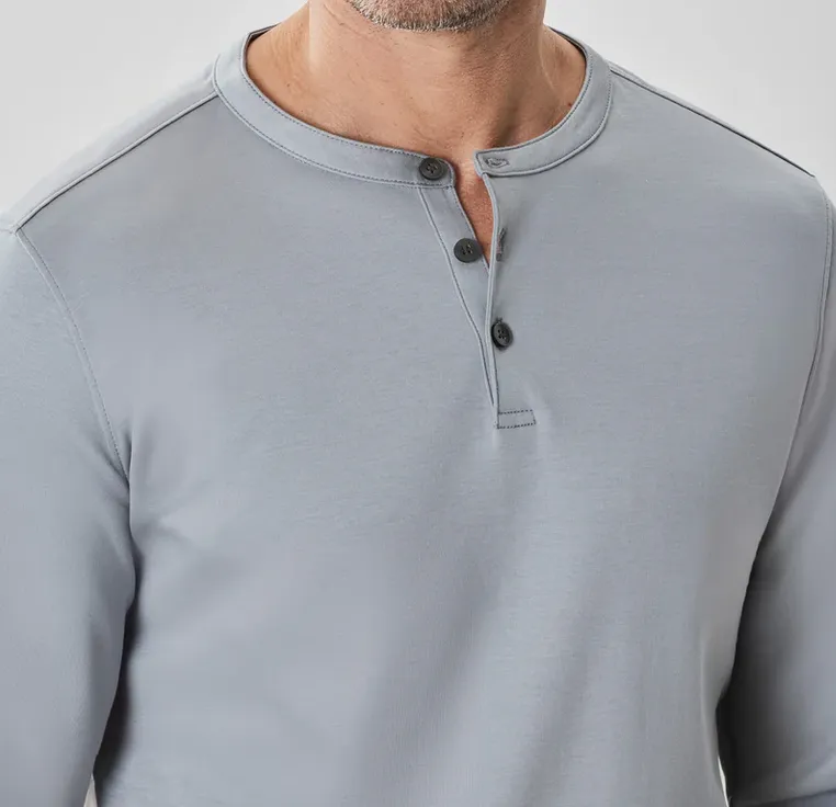 The Barakett Long-Sleeve Henley | Monument Grey