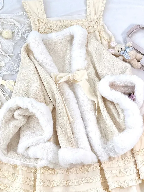 The Snow Season Faux Fur Cape