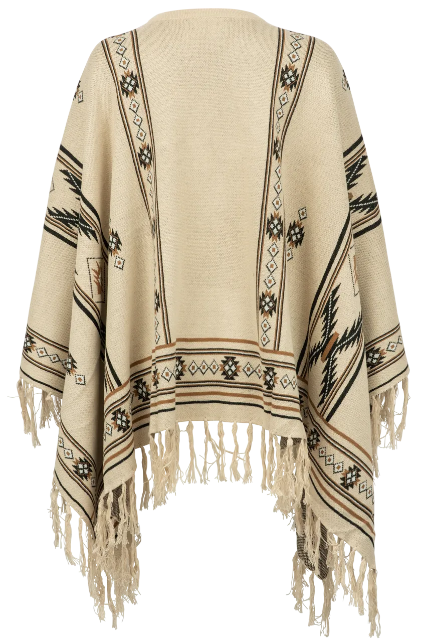 Time of the West Alpaca Cape - Tan