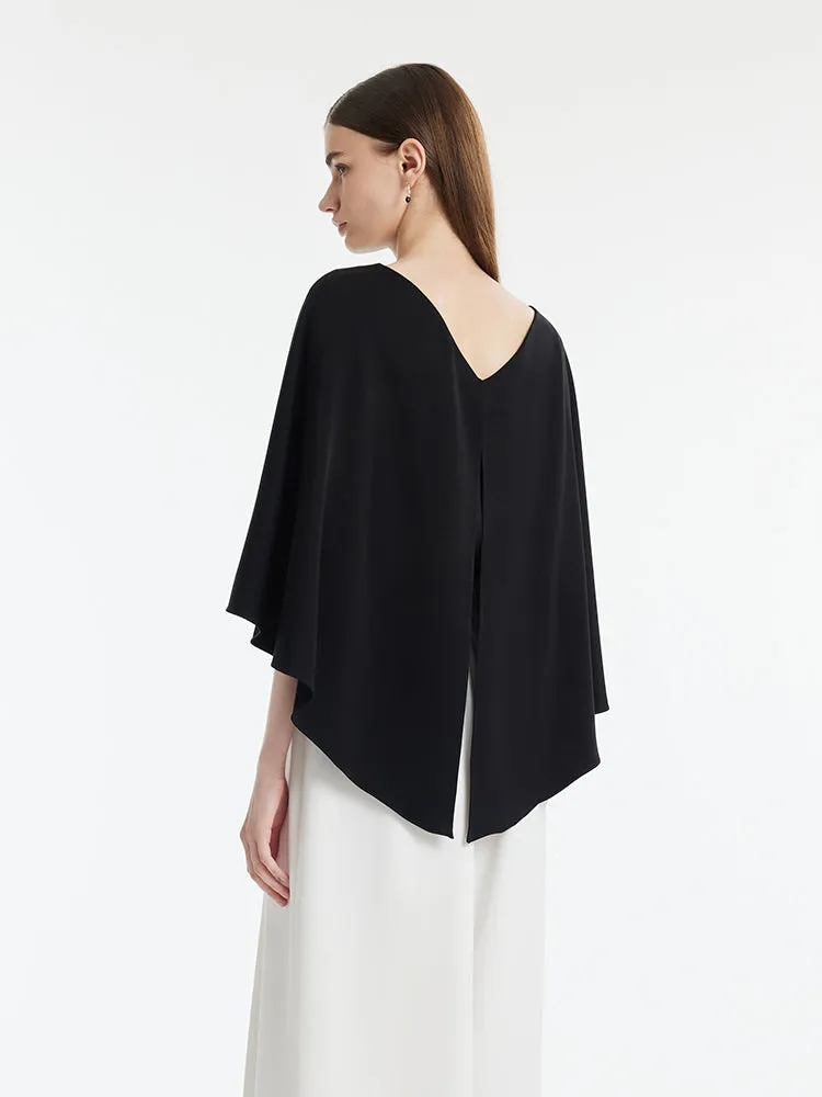 Triacetate Reversible Cape-Style Women Top