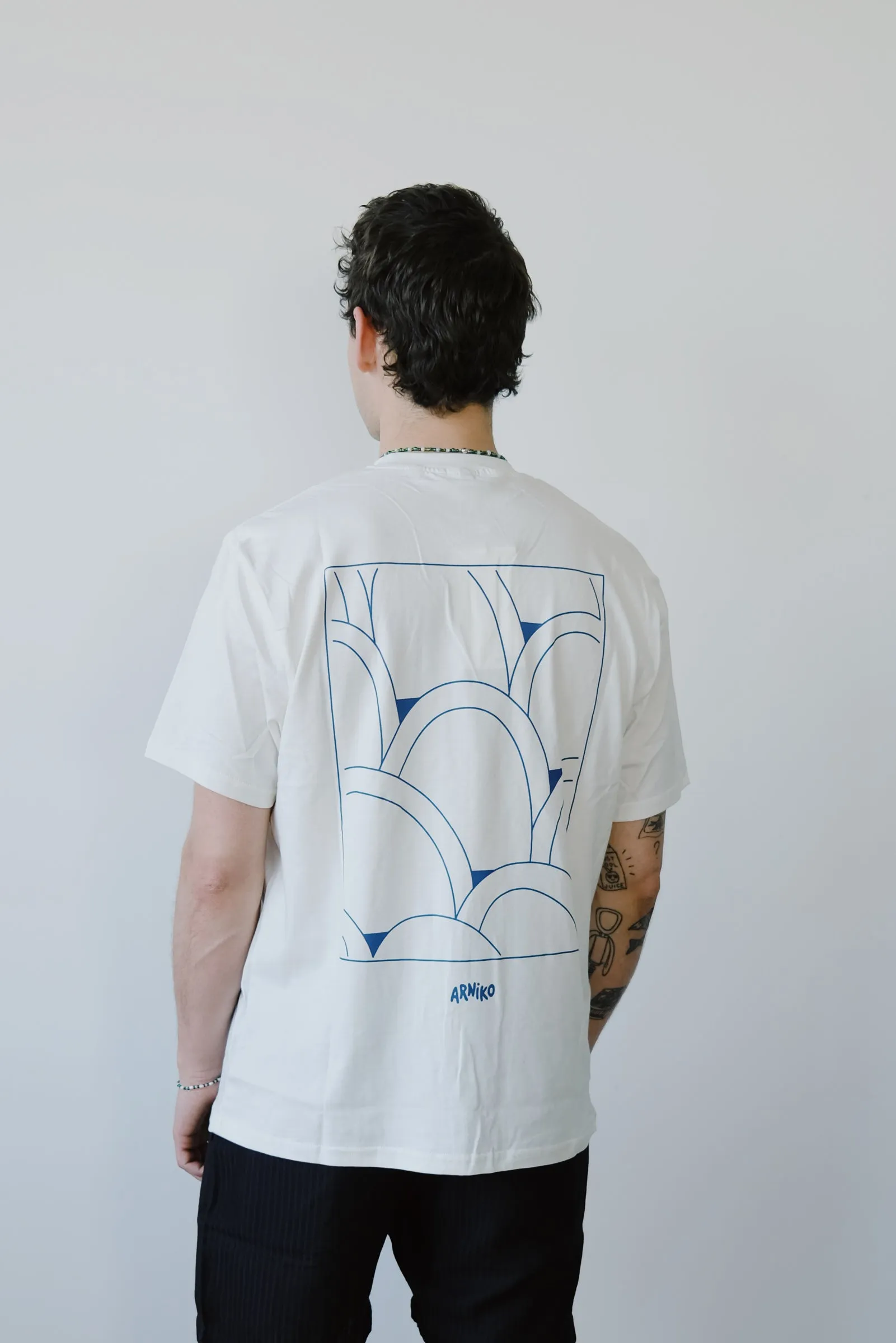 unisex t-shirt - hari print - off white