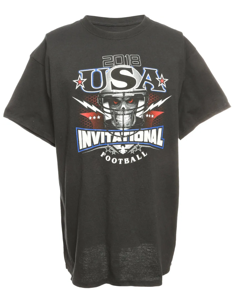 USA  Invitational Football Sports T-shirt - L