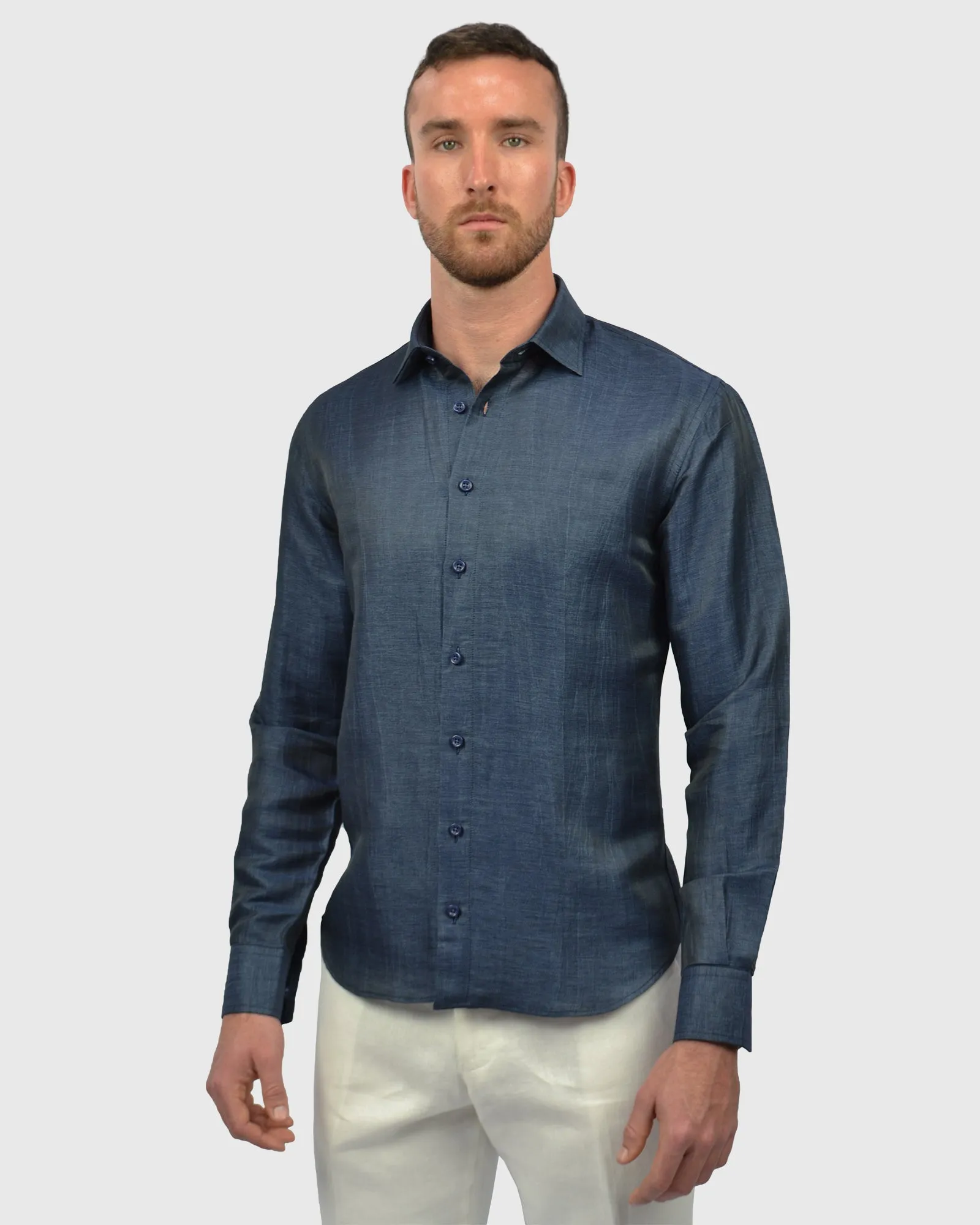 VINCENT & FRANKS S19M2818043 NAVY SLIM SC SHIRT