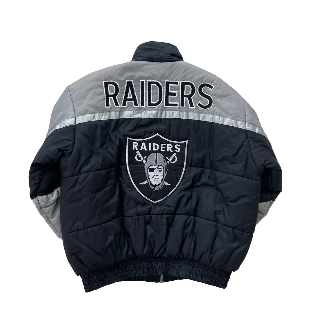 Vintage Oakland Raiders Reversible Puffer Jacket XL