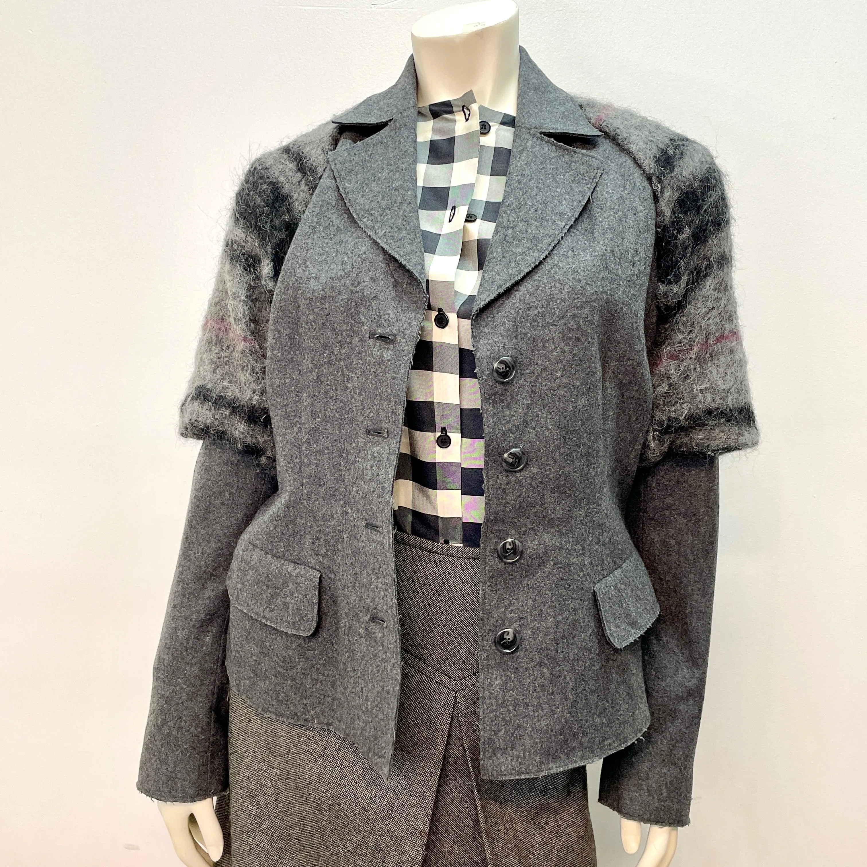 Vintage Philosophy Di Alberta Ferretti Designer Wool Blend Women's Blazer Size S