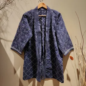 Vintage Sashiko Blue Kendo Swordsman Jacket size L/XL