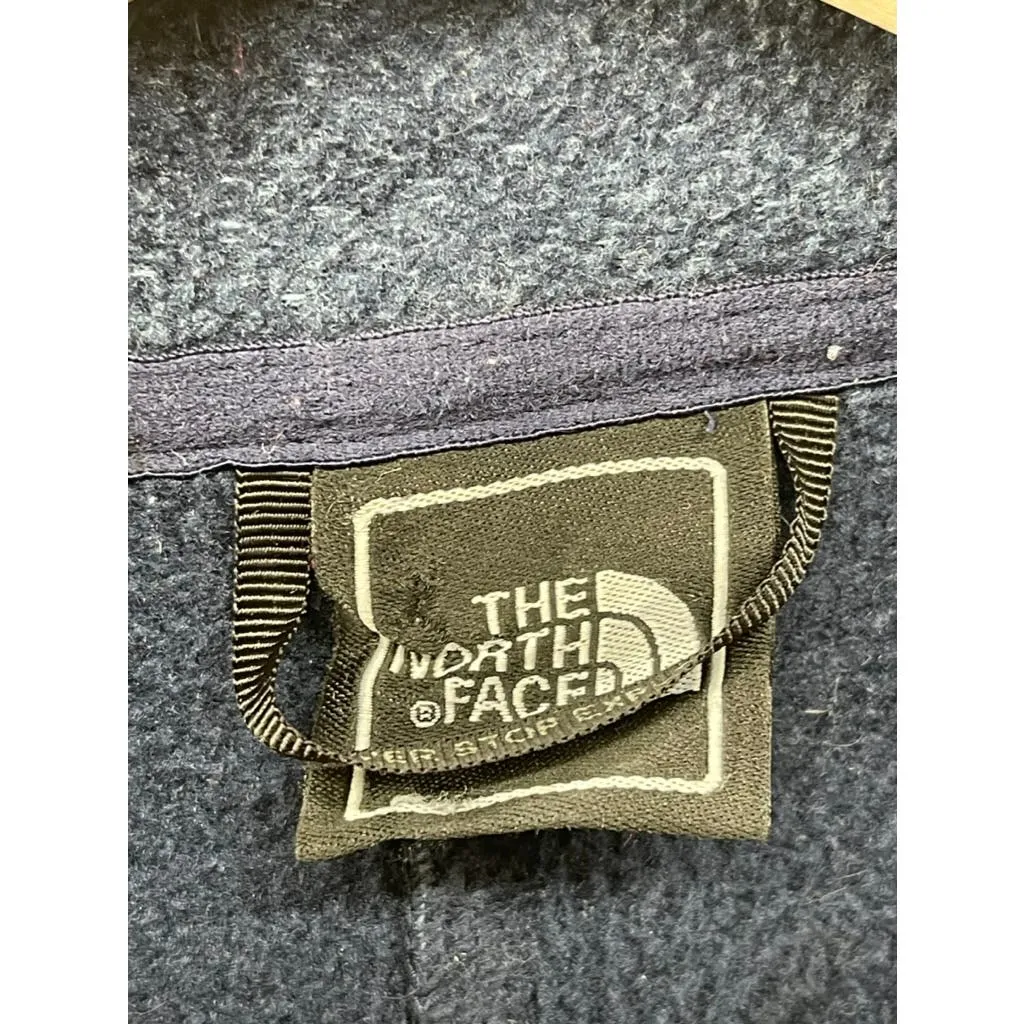 Vintage The North Face Men's Navy Midweight Full Zip Fleece Jacket