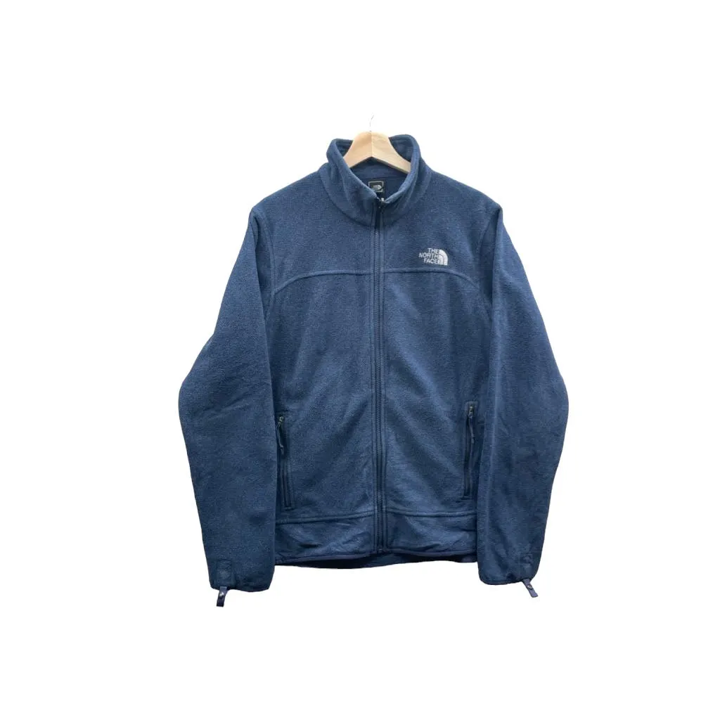 Vintage The North Face Men's Navy Midweight Full Zip Fleece Jacket