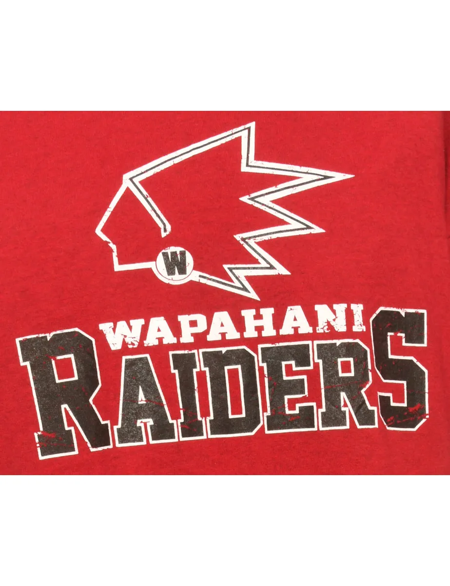 Wapahani Raiders Red Sports T-shirt - L