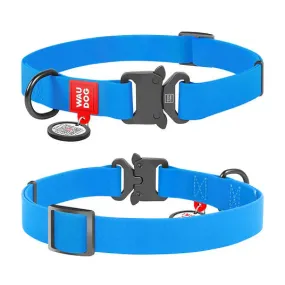 Waudog Waterproof Collar with QR Passport - Blue