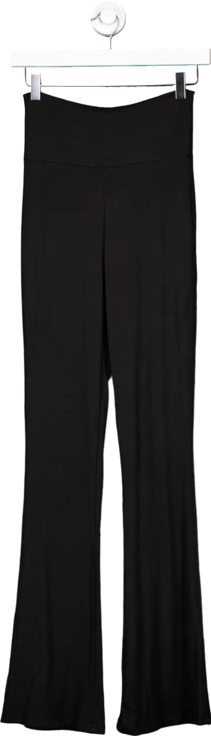 White Fox Black Flared Trousers XS