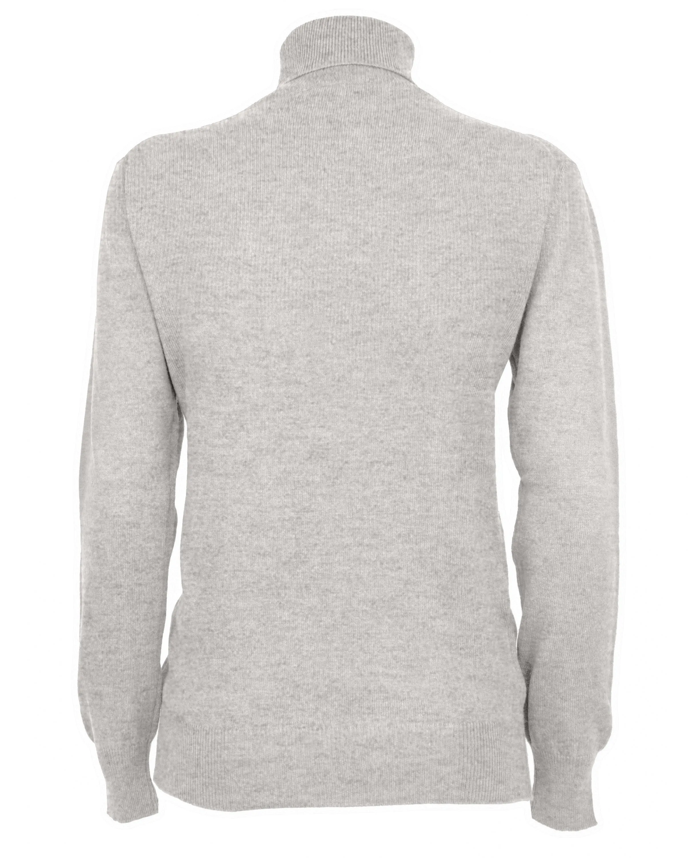 Women's Pure Cashmere Turtleneck Sweater Light Gray