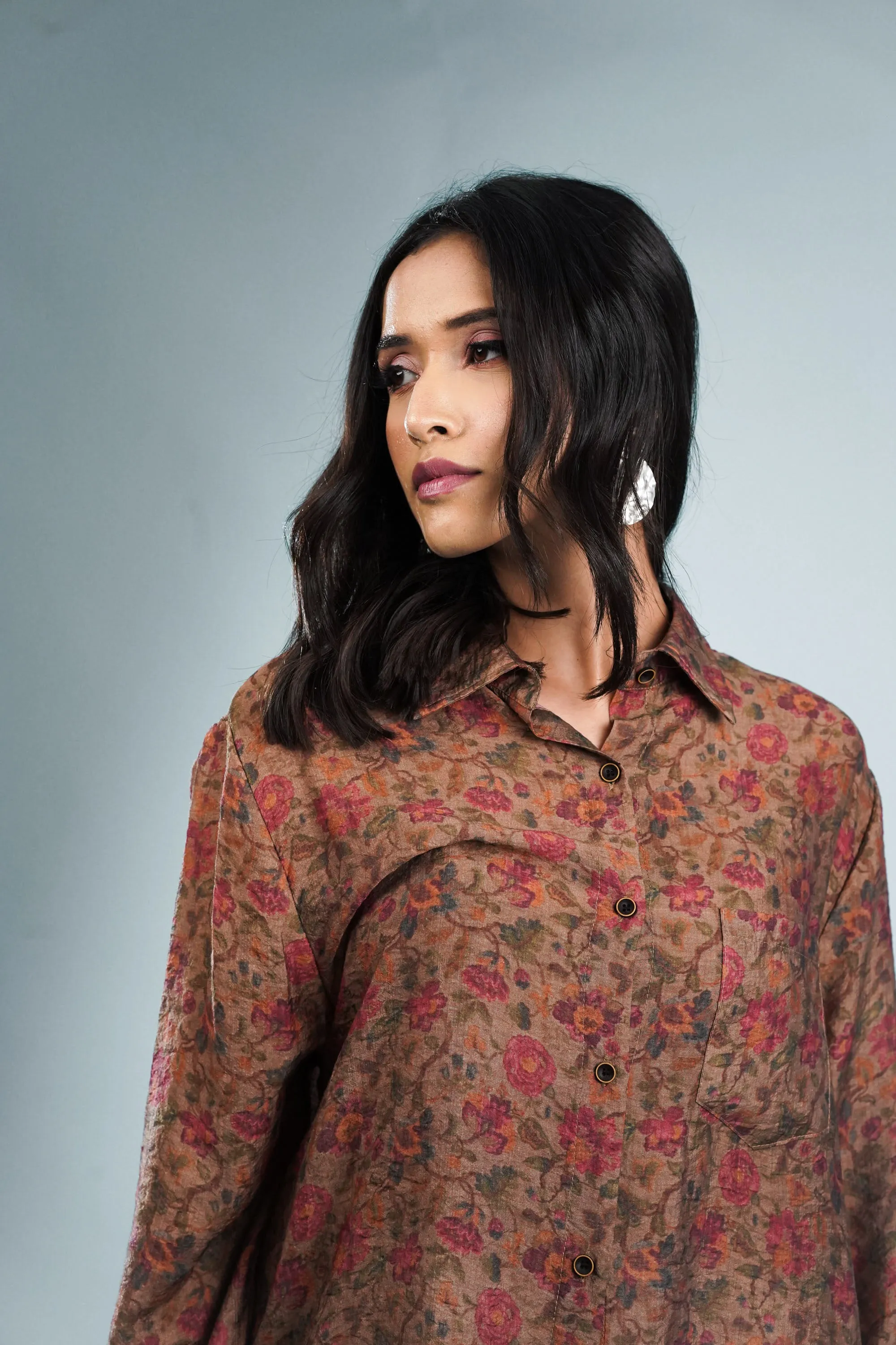 Wooden Floral Summer Shirt