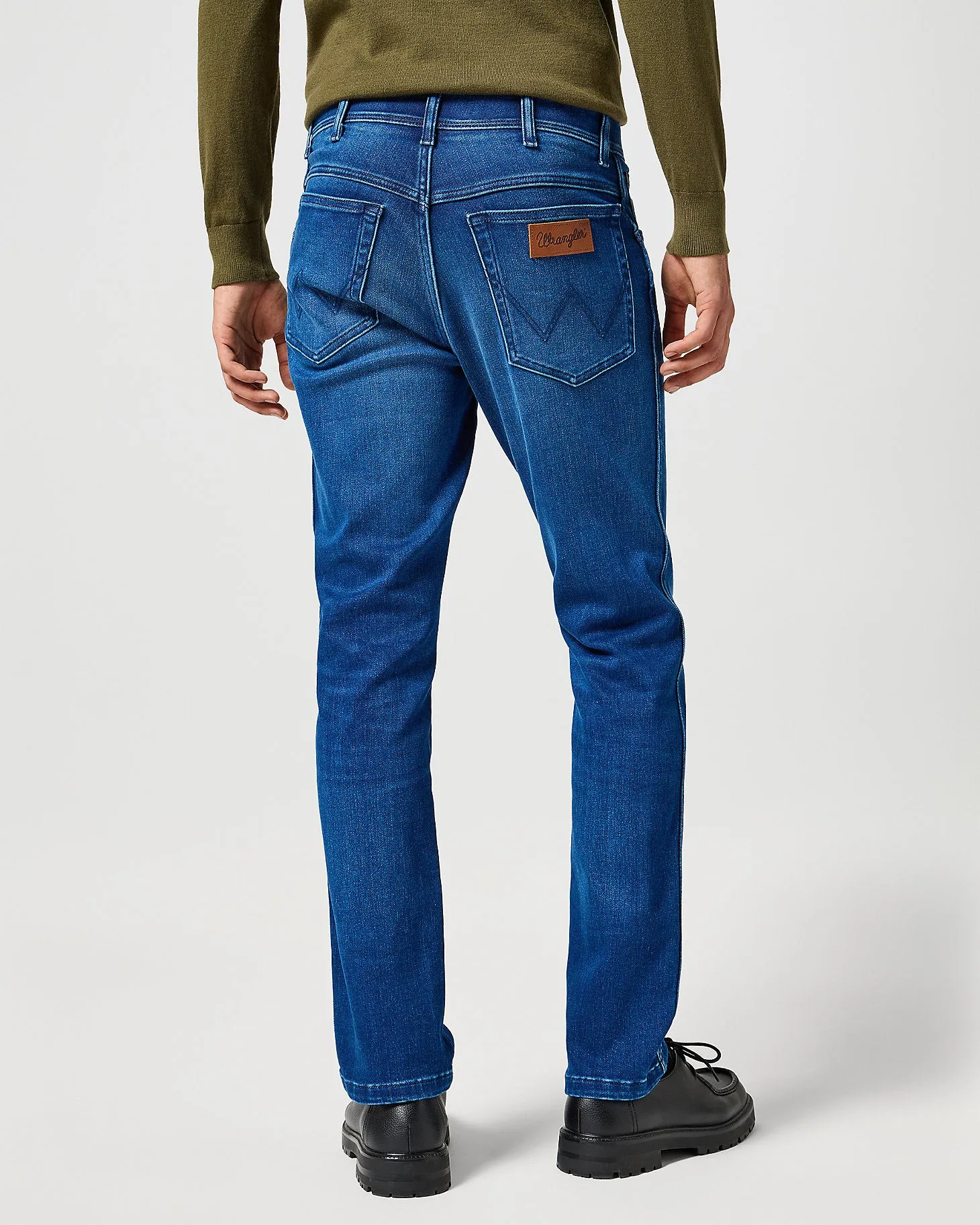 Wrangler Texas SLIM Mens Jeans - Blue Jam