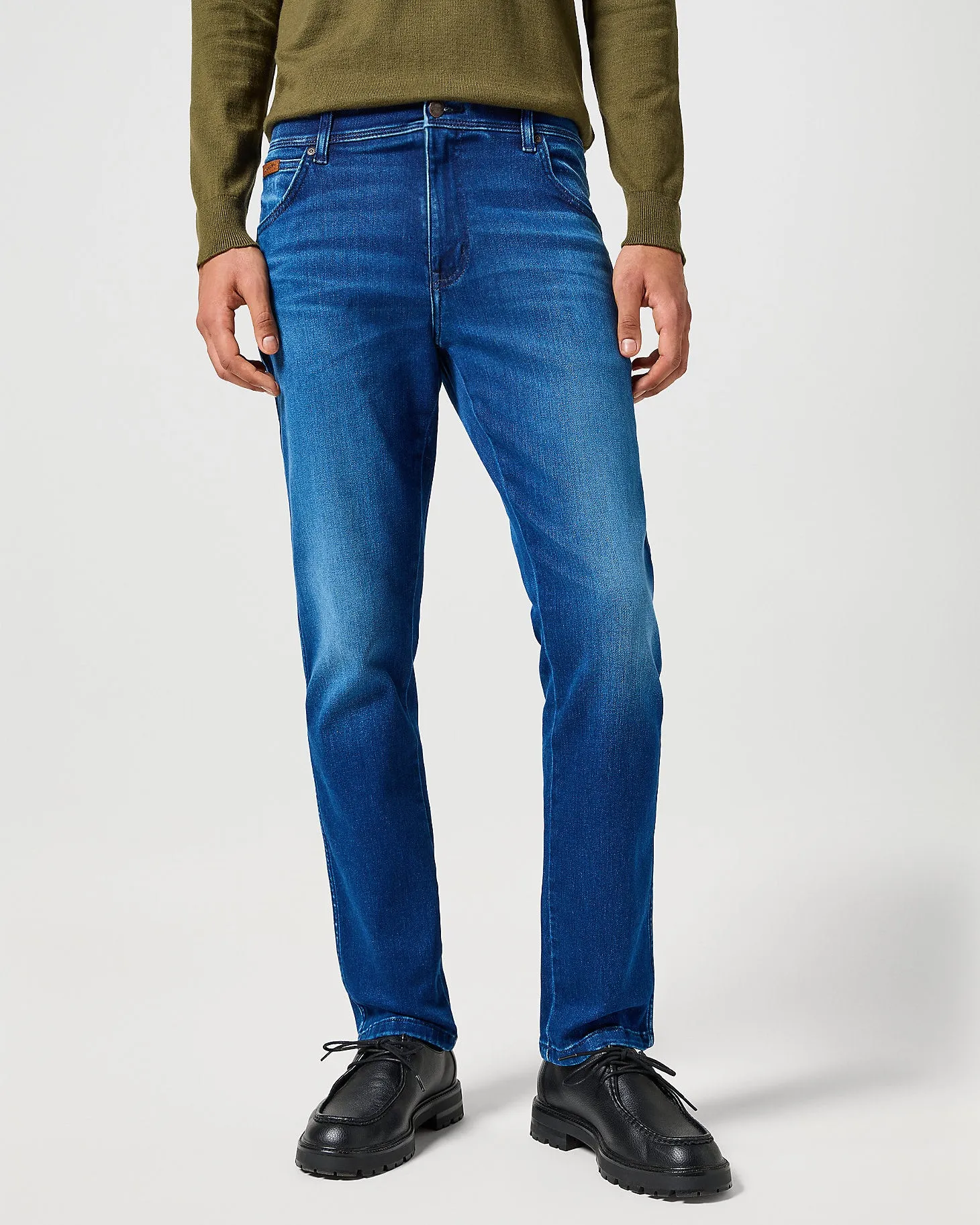 Wrangler Texas SLIM Mens Jeans - Blue Jam