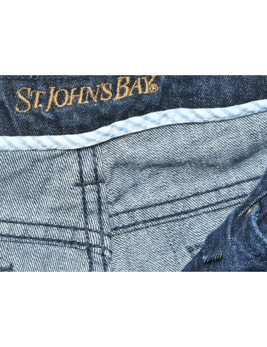 Zip-Front Medium-Wash Flared Jeans - W30 L30