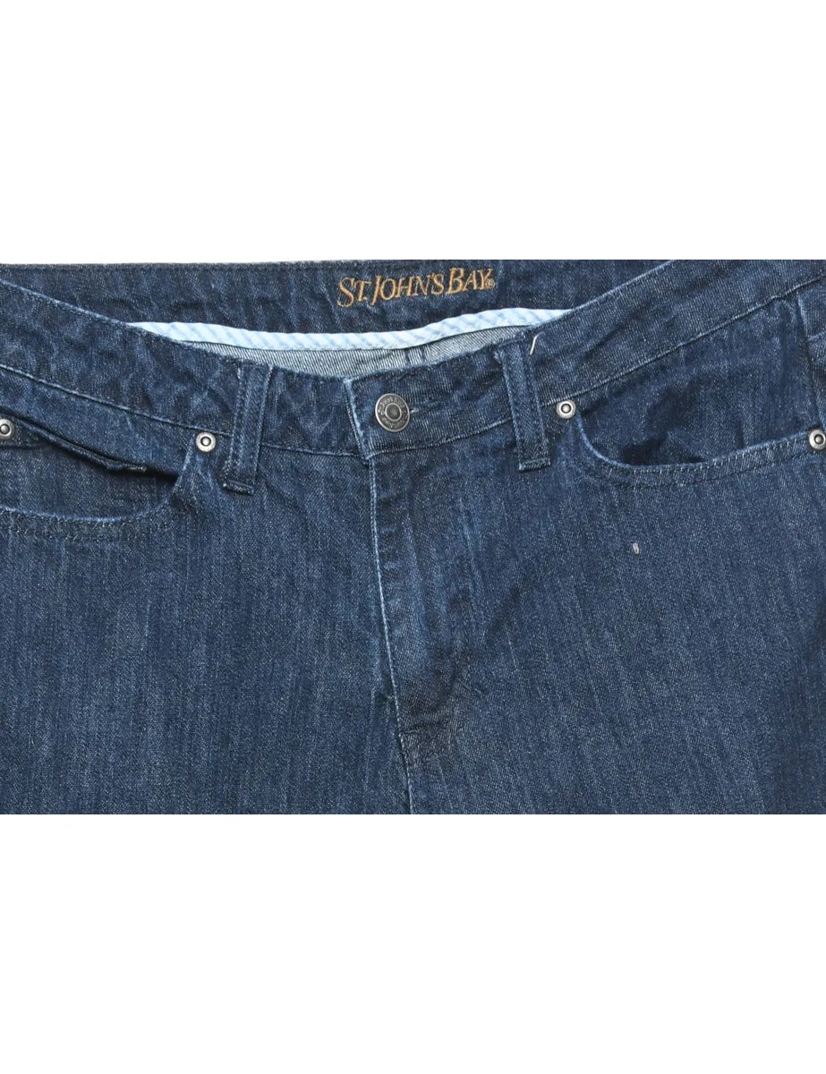 Zip-Front Medium-Wash Flared Jeans - W30 L30